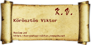 Körösztös Viktor névjegykártya