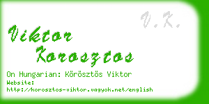 viktor korosztos business card