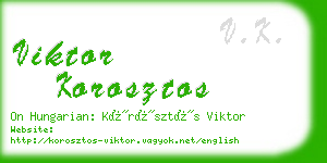 viktor korosztos business card